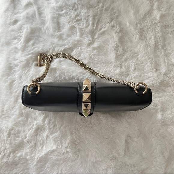 Valentino Rockstud Medium Glam Lock Flap Bag in Black - Picture 4 of 16